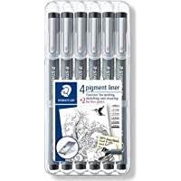 Staedtler 308 SB6P. Rotuladores Fineliner Pigment Liner. Estuche con 6 unidades.